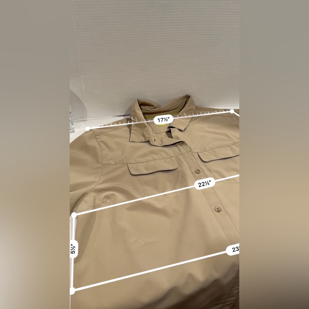 PTP 22.5” No-Fly-Zone Hiking Shirt XXL Khaki/Tan 🤎Insect Repellent Adventure - Picture 16 of 16